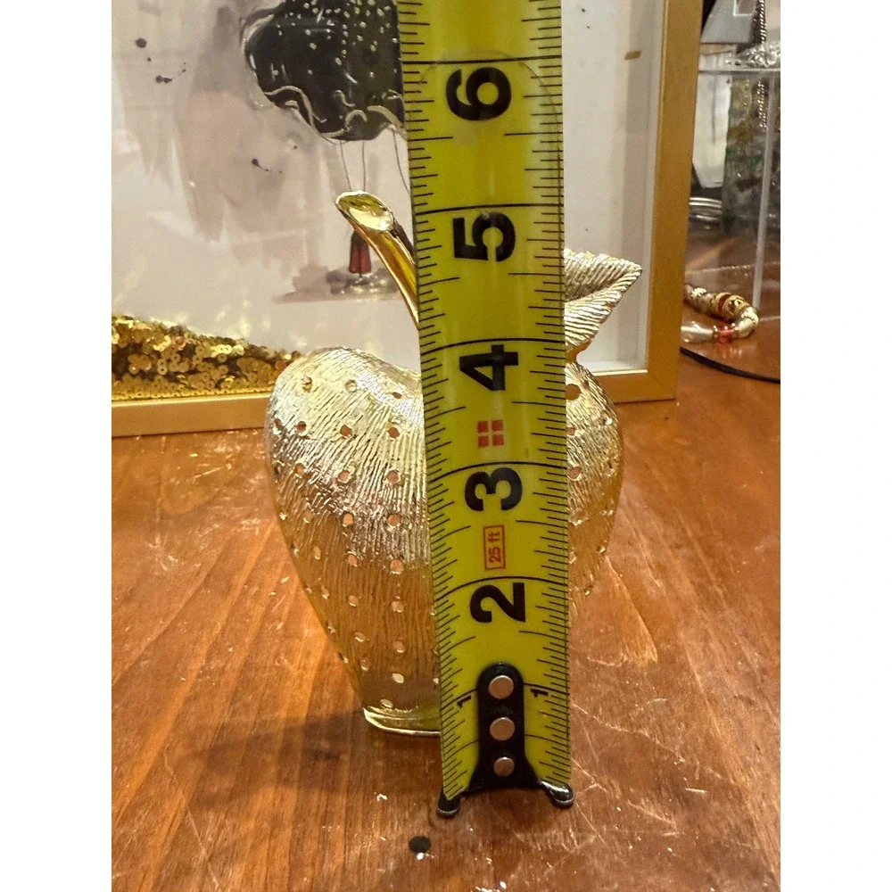 VTG Torino Gold Tone Apple Earring Holder Stand Jewelry Organizer Display